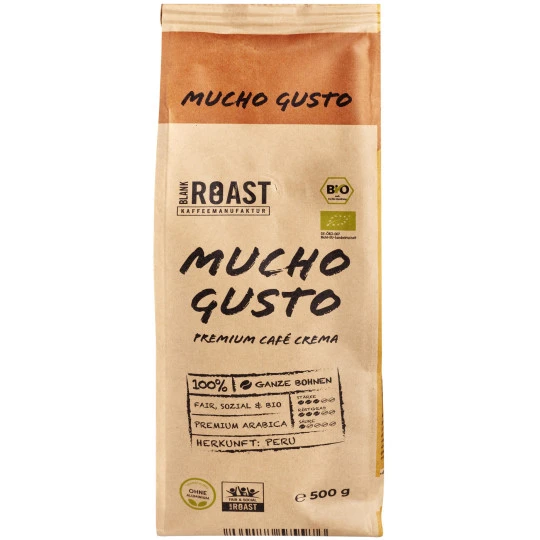 Blank Roast Mucho Gusto Crema Bohnen 500G 3 Blank Roast Mucho Gusto Crema Bohnen 500G