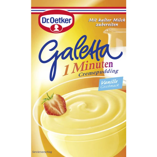 Dr. Oetker Galetta 1 Minuten Cremepudding Vanille Geschmack 80G 3 Dr. Oetker Galetta 1 Minuten Cremepudding Vanille Geschmack 80G