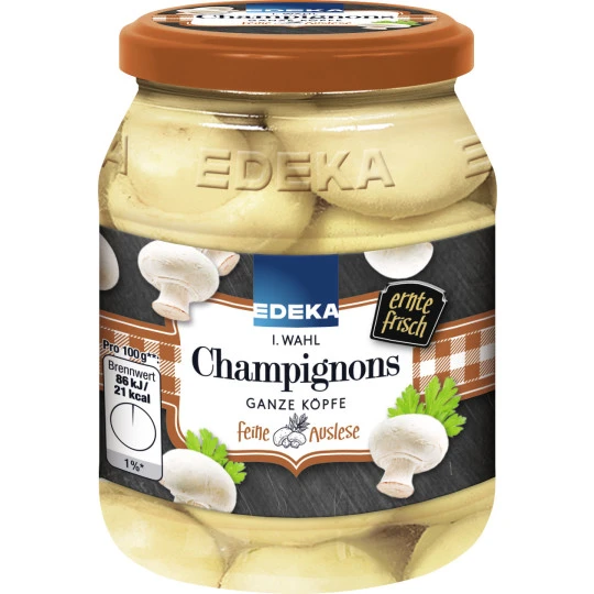 Champignons 1. Wahl Ganze Köpfe 330G 3 Champignons 1. Wahl Ganze Köpfe 330G