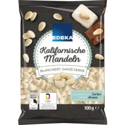 Kalifornische Mandeln Blanchiert, Ganze Kerne 100G