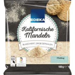 Kalifornische Mandeln Blanchiert, Grob Gemahlen 100G