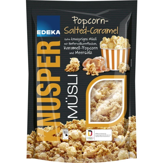 Knusper Müsli Popcorn Salted Caramel 500G 3 Knusper Müsli Popcorn Salted Caramel 500G