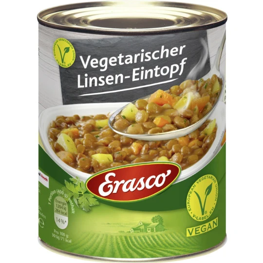 Vegetarischer Linsen-Eintopf 800G 3 Vegetarischer Linsen-Eintopf 800G