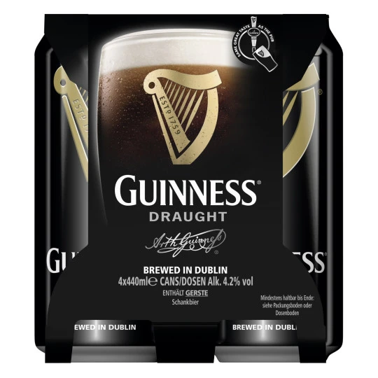 Guinness Draught Mit Floating Widget Dose 4x 0,44L 3 Guinness Draught Mit Floating Widget Dose 4x 0,44L