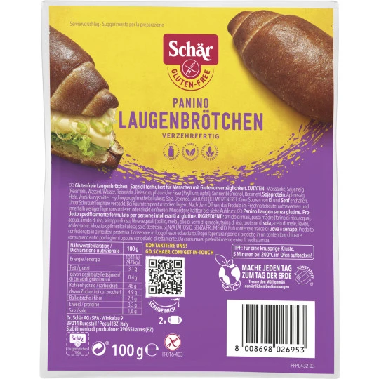 Panino Laugenbrötchen 100G 3 Panino Laugenbrötchen 100G