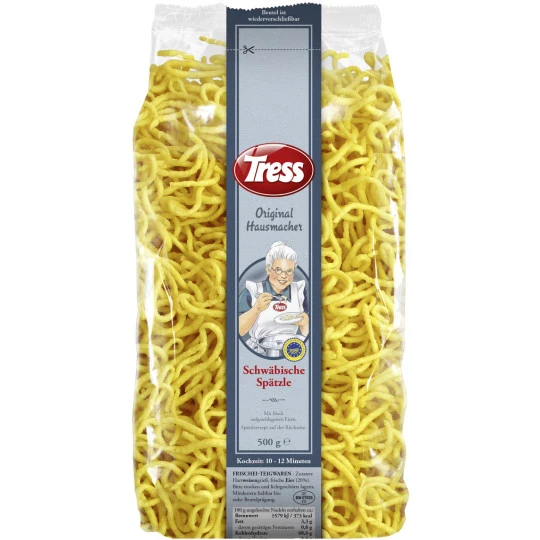 Tress Original Hausmacher Schwäbische Spätzle 500 G 3 Tress Original Hausmacher Schwäbische Spätzle 500 G